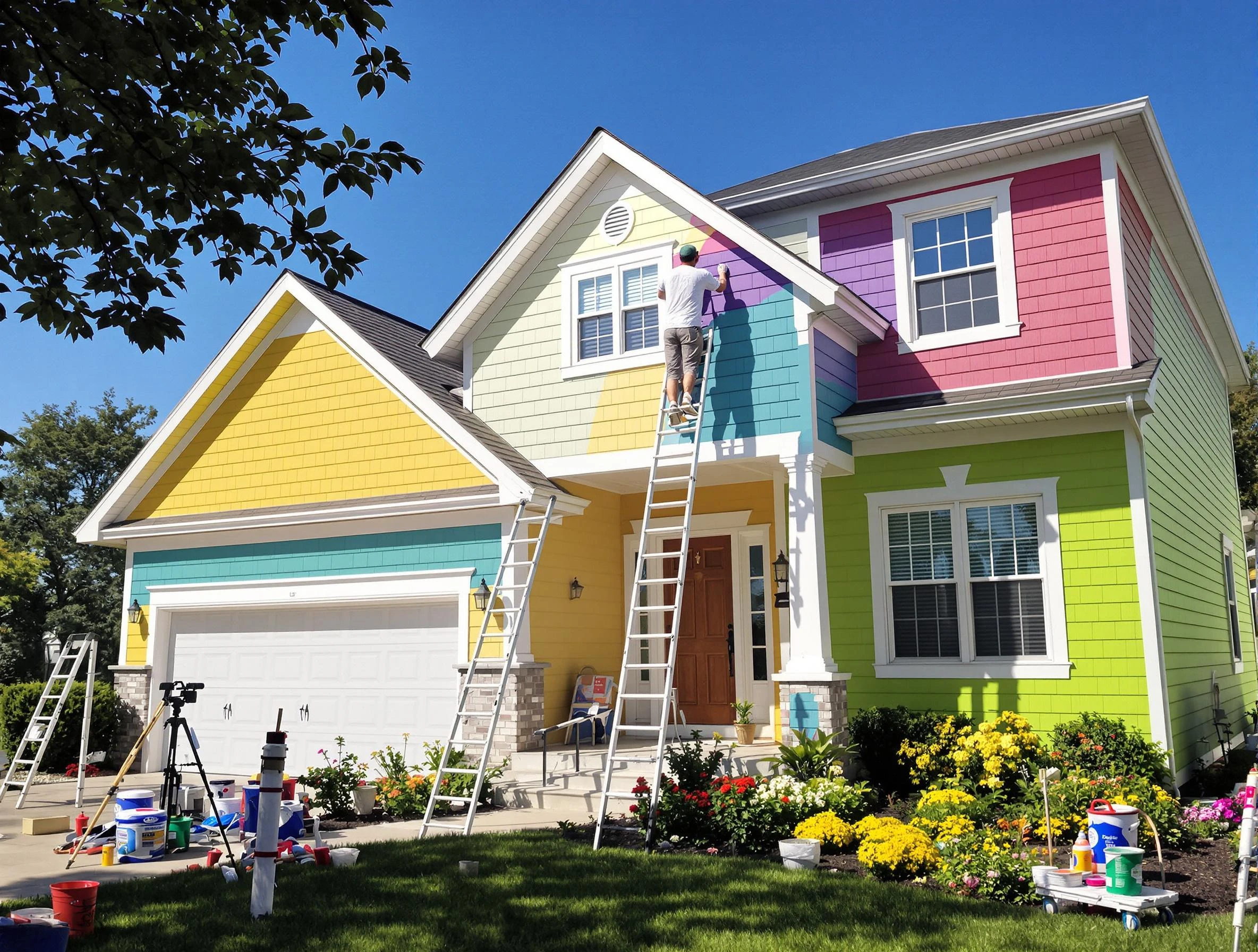 Maricopa House Painters professionals painting a home exterior in Maricopa, AZ
