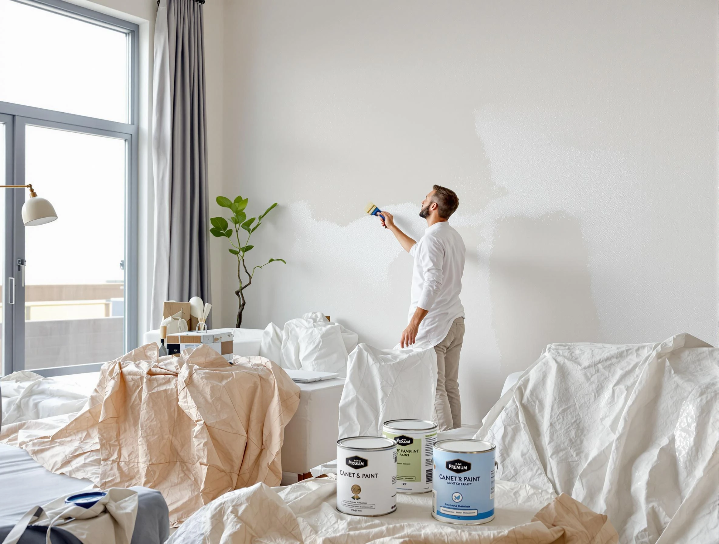 Maricopa House Painters team carefully painting an interior wall in Maricopa, AZ